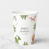 恐竜の誕生日パーティー 紙コップ (裏面)