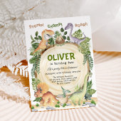 恐竜の誕生日パーティー | Stop Chomp Roar 招待状