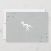 恐竜の誕生日パーティーDino Dig Trexフォト招待状 招待状 (裏面)