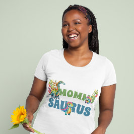 恐竜の誕生日パーティーMommy Saurusかわいい母 Tシャツ