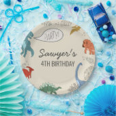 恐竜の誕生日プレート ペーパープレート (パーティー)