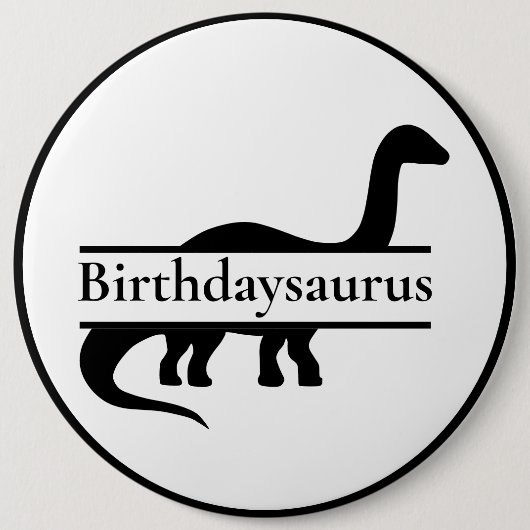 恐竜の誕生日ボタン 缶バッジ (正面)