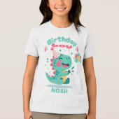 恐竜の誕生日ボーイTシャツ トライブレンドTシャツ (正面)