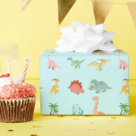 恐竜の誕生日ラッピングペーパー 子供パーティー ラッピングペーパー