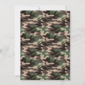 恐竜の誕生日ラプター軍の迷彩傷 招待状 (裏面)