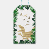 恐竜の誕生日ワイルドワンの好意ありがとうテーマ ギフトタグ (裏面)