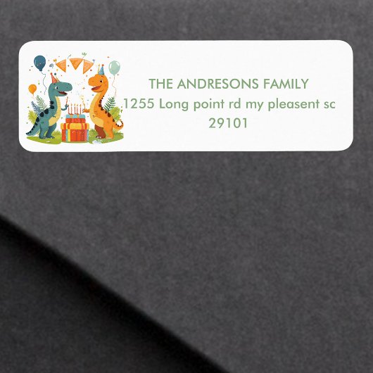 「恐竜の誕生日会を食い過ぎる ラベル