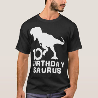 恐竜の誕生日夜10歳の誕生日 Tシャツ