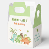 恐竜の誕生日好意ボックスキッズボーイウォーター色 フェイバーボックス (オープン)