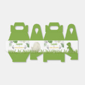 恐竜の誕生日少年任意の年齢グリーンイエローブラック フェイバーボックス (折り畳みなし)