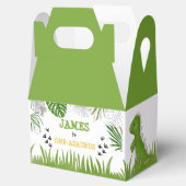 恐竜の誕生日少年任意の年齢グリーンイエローブラック フェイバーボックス (オープン)