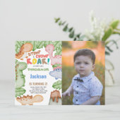 恐竜の誕生日招待状と写真 招待状 (スタンド正面)