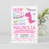 恐竜の誕生日招待状ガールドロウナーズパーティー 招待状 (スタンド正面)