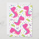 恐竜の誕生日招待状ガールドロウナーズパーティー 招待状 (裏面)