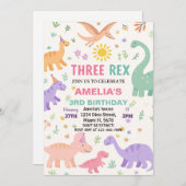 恐竜の誕生日招待状 シーズンカード (正面/裏面)