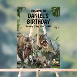 恐竜の誕生日招待状 ディノ ティラノサウルス 誕生日 アクリルサイン