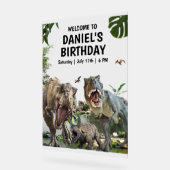 恐竜の誕生日招待状 ディノ ティラノサウルス 誕生日 アクリルサイン (傾斜)