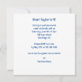 恐竜の誕生日招待状、ヴェロキラプトル 招待状 (裏面)