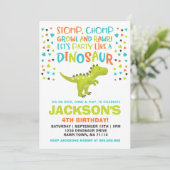 恐竜の誕生日招待状 恐竜発掘パーティー 招待状 (スタンド正面)