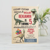 恐竜の誕生日招待状 招待状 (スタンド正面)