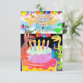 恐竜の誕生日招待状 招待状 (スタンド正面)