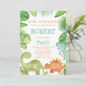 恐竜の誕生日招待状 招待状 (スタンド正面)