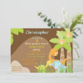 恐竜の誕生日招待状 招待状 (スタンド正面)