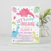 恐竜の誕生日招待状 招待状 (スタンド正面)