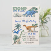 恐竜の誕生日招待状 招待状 (スタンド正面)