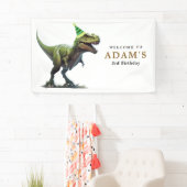 恐竜の誕生日招待状　３さいのＴＲＥＸの誕生日 横断幕 (インサイチュ)