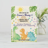 恐竜の誕生日招待状(6歳用) 招待状 (スタンド正面)