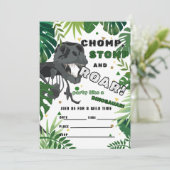 恐竜の誕生日招待状- Roarsome Kidsパーティー 招待状 (スタンド正面)