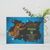 恐竜の誕生日招待 招待状 (スタンド正面)