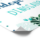 恐竜の誕生日標識を採用する ポスター (角)