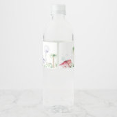 恐竜の誕生日水瓶標識テンプレート ペットボトルラベル (裏面)