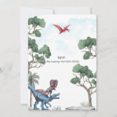 恐竜の誕生日男の子招待状 招待状 (裏面)