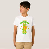 恐竜の誕生日男の子用Tシャツをカスタマイズ Tシャツ (正面フル)