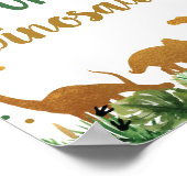 恐竜の誕生日表の標識を採用する ポスター (角)