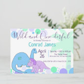 恐竜の誕生日野生と一皮症のパーティー 招待状 (スタンド正面)