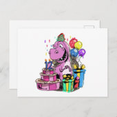 恐竜の誕生日12 - タイラノサウルス・レックス ポストカード (正面/裏面)