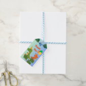 恐竜の誕生日 – かわいい恐竜パーティー サンクスメッセージ ギフトタグ (より糸付き)