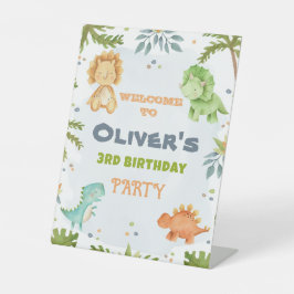 恐竜の誕生日、ウェルカムペデスタルサイン 台座サイン