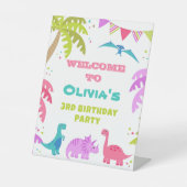 恐竜の誕生日、ウェルカムペデスタルサイン 台座サイン (正面)