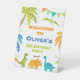 恐竜の誕生日、ウェルカムペデスタルサイン 台座サイン