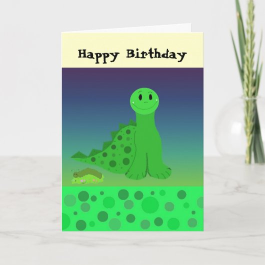 恐竜の誕生日 カード (正面)