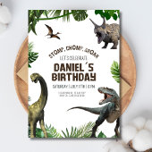 恐竜の誕生日 ジュラシック ストンプ チョンプ アンド ロア 招待状
