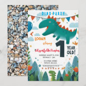 恐竜の誕生日 招待状 (正面/裏面)