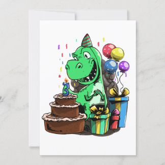 恐竜の誕生日 - 3歳 招待状