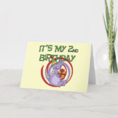 恐竜の誕生日Tシャツとギフト カード (正面)