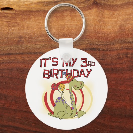 恐竜の誕生日Tシャツとギフト キーホルダー (正面)